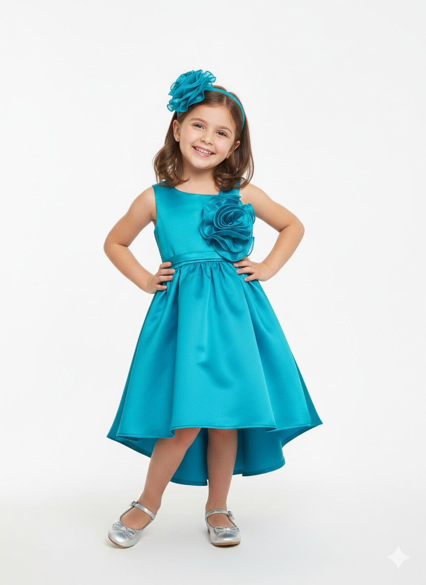 Teal-coloured Light Weight Frock