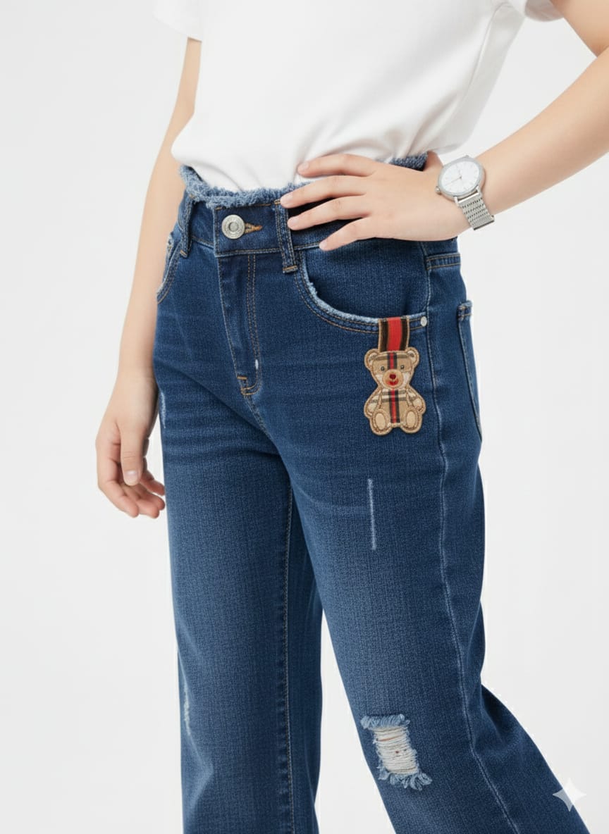 Teddy Bear Patch Jeans
