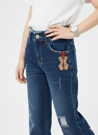 Teddy Bear Patch Jeans