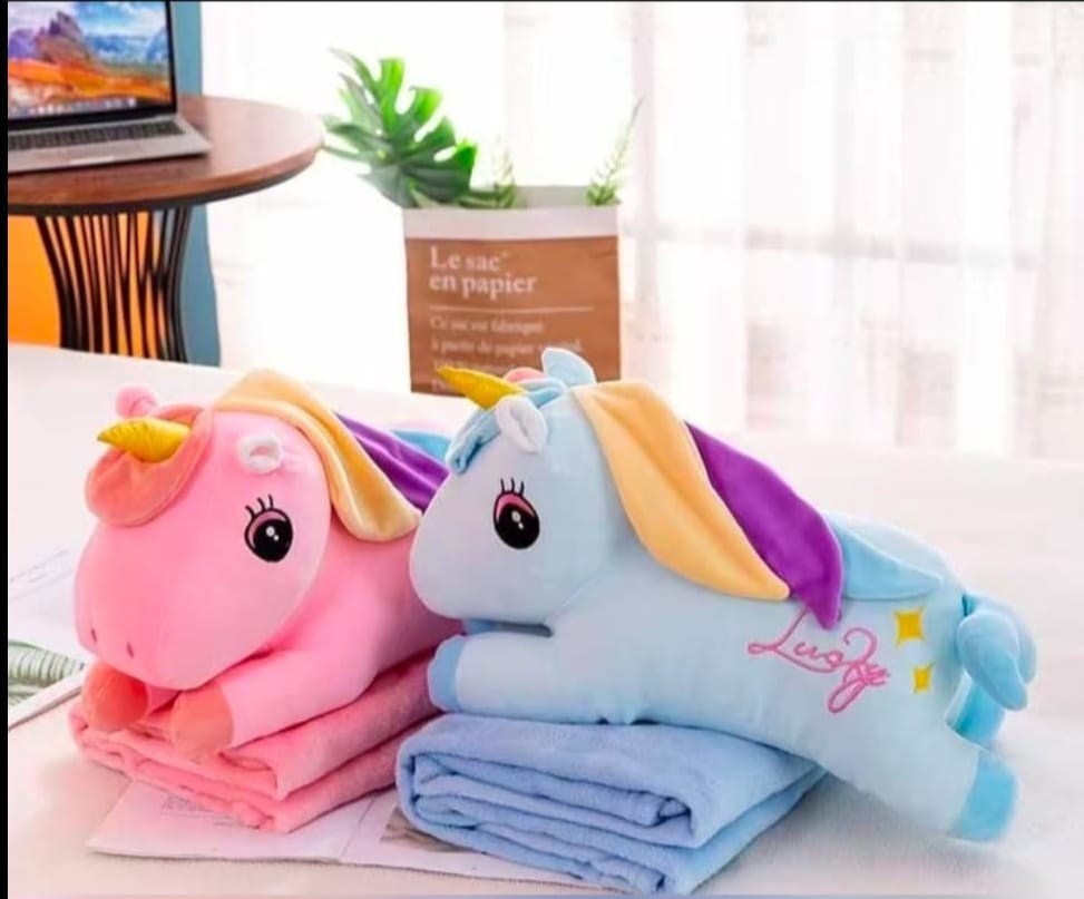 Unicorn Toy With Blanket