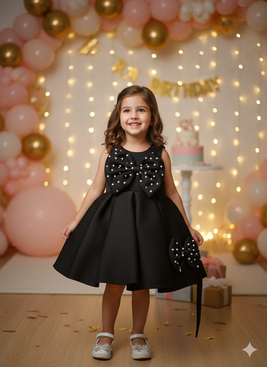 Vibrant Black Party Dress