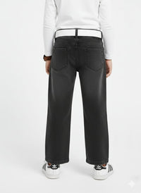 Washed Black Denim Jeans