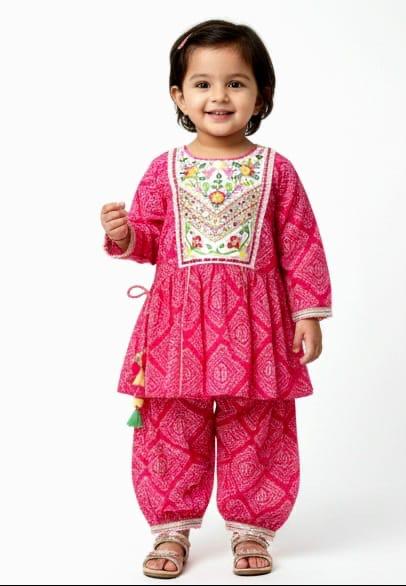 Pink Cotton Ethnic Set