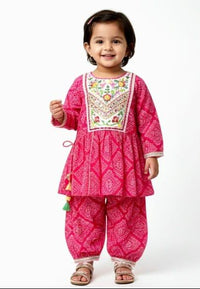Pink Cotton Ethnic Set