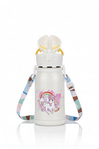 Magical Unicorn Reindeer Insulated Water Bottle – Sparkle White