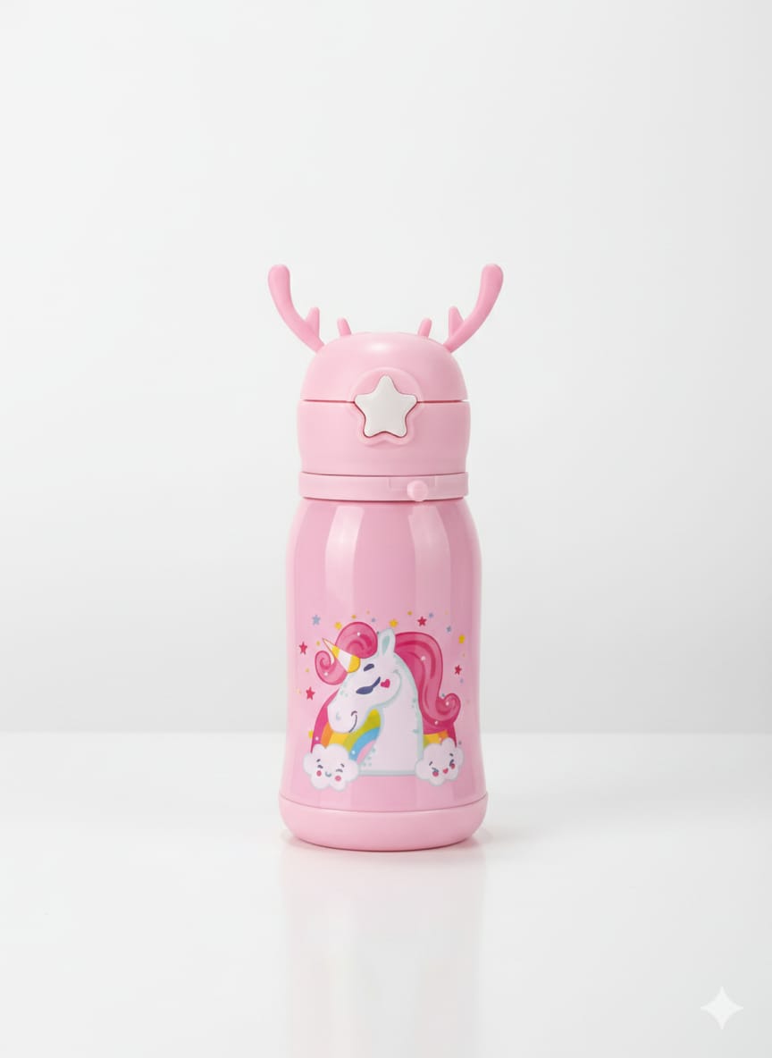 Magical Unicorn Reindeer Insulated Water Bottle