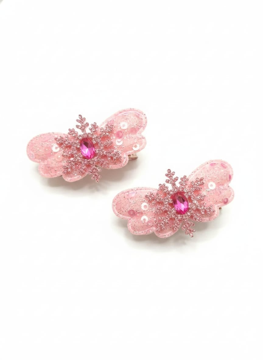 Snowflake Glamour Clips