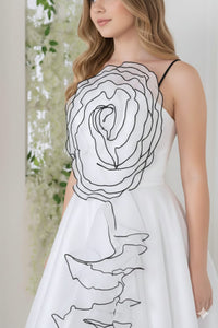 White Ruffled Gown