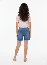 Girls Shimmer & Shine Rhinestone Denim Bermuda Shorts