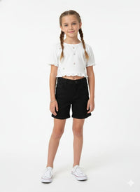 Little Girls Essential Comfort Denim Shorts
