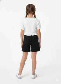 Little Girls Essential Comfort Denim Shorts