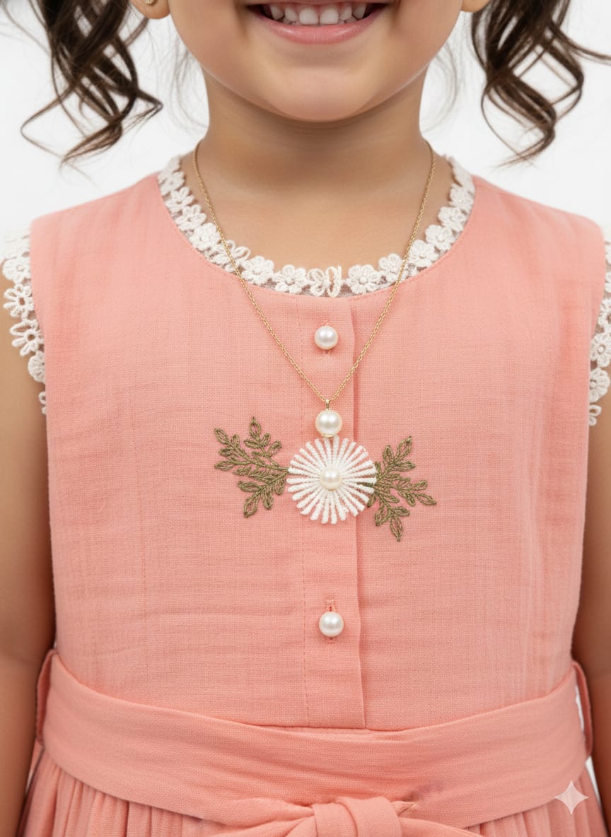 Girls' Ruffle Peter Pan Collar Dress