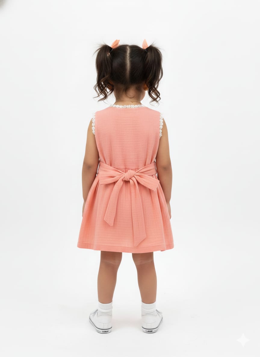 Girls' Ruffle Peter Pan Collar Dress