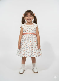 Girls’ Ruffle Shoulder Pink Dress