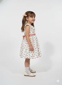 Girls’ Ruffle Shoulder Pink Dress