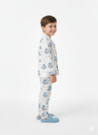 Kids’ Sky-High Aviator Bear Pajama Set – Premium Cotton Sleepwear