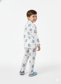 Kids’ Sky-High Aviator Bear Pajama Set – Premium Cotton Sleepwear