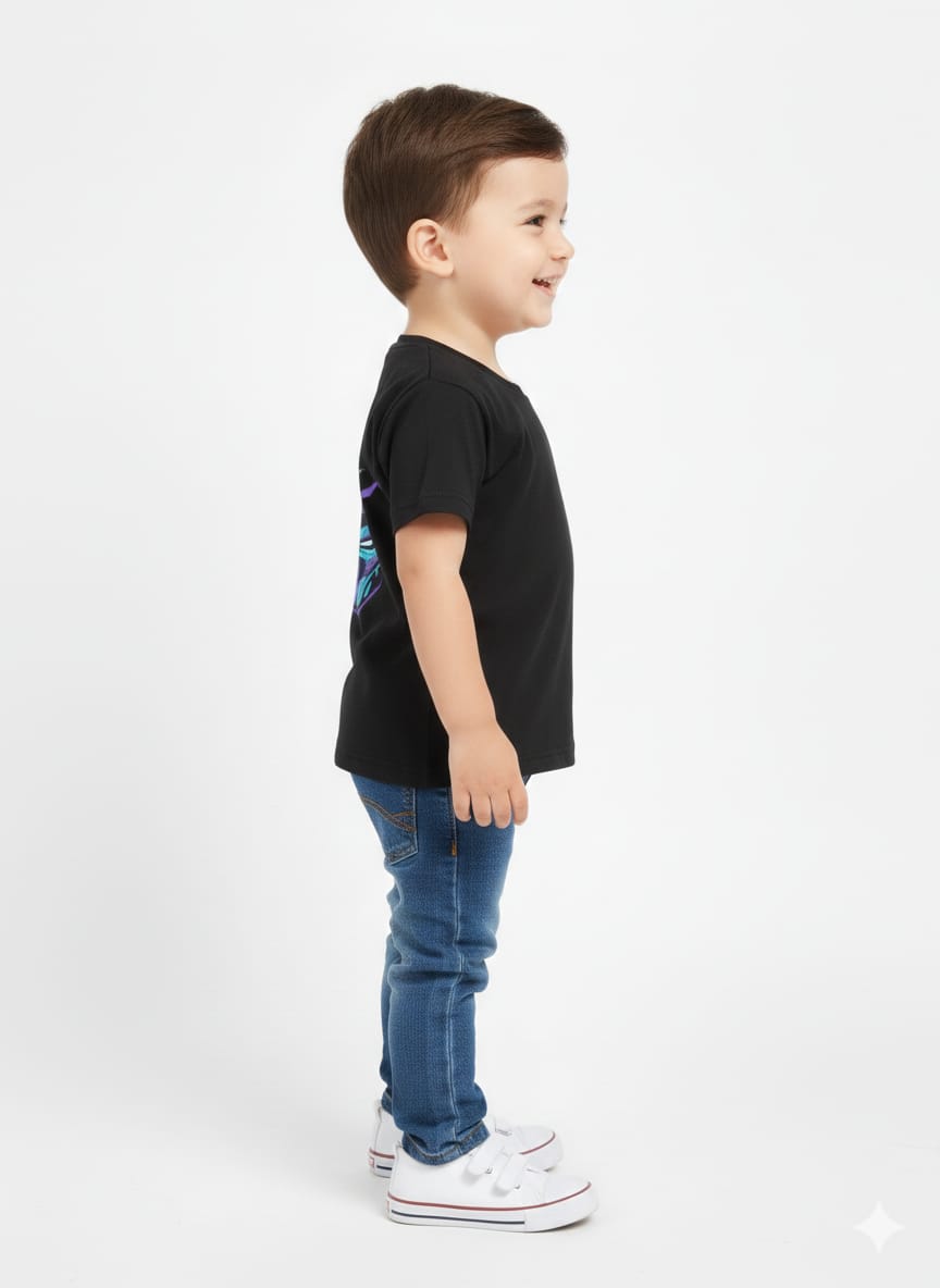 Boys' Black Panther "Wakanda Forever" Double-Sided T-Shirt - Black