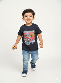 "Racing Champions" Navy Graphic Tee 🏎️