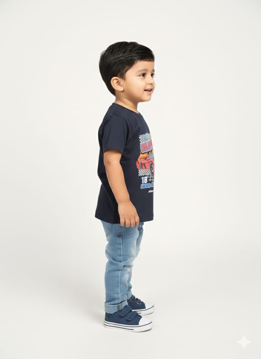 "Racing Champions" Navy Graphic Tee 🏎️