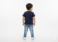 Boys' Navy Blue "Mystery" Graphic Print Casual T-Shirt