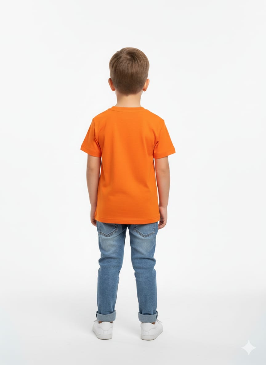 Boys' Dragon Ball Z Graphic Tee – Vibrant Orange Short-Sleeve Anime Print Shirt