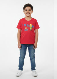 "I'm Ready" Bart Simpson Graphic Tee – Vibrant Red Crewneck