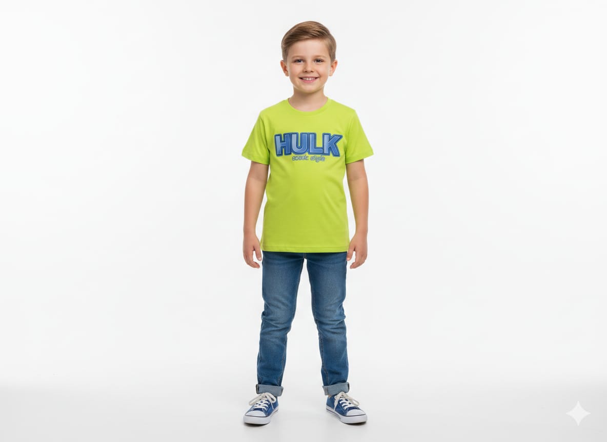Boys' Marvel "Hulk" Character Graphic T-Shirt in Lime Green