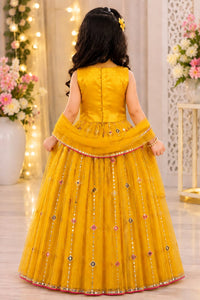 Mustard-Yellow Ethnic Lehenga Set