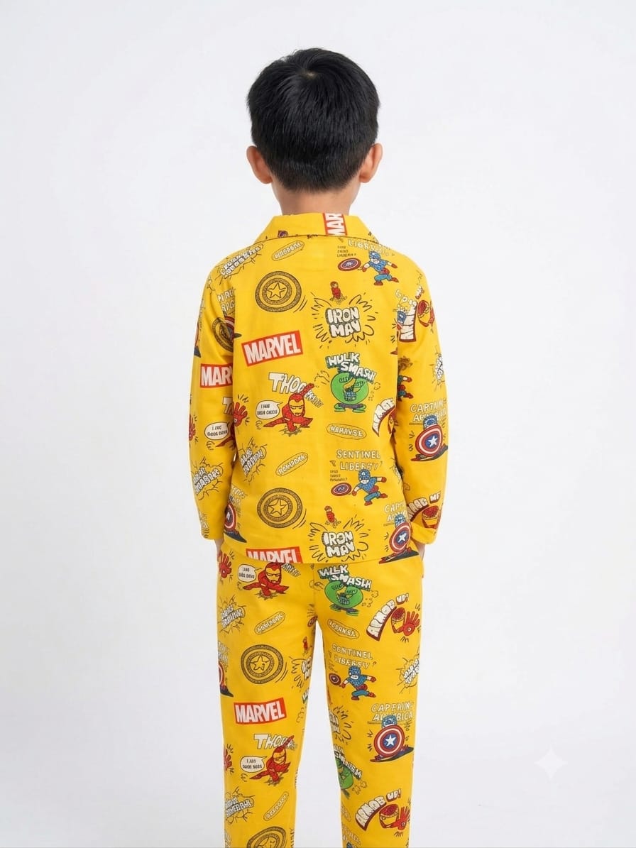 Sunshine Yellow Comic MARVEL Lounge & Sleepwear Set