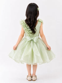 Enchanted Mint Pearl-Embellished Organza Tutu Frock