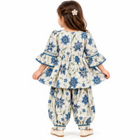 ✨ Girls' Floral Anarkali Kurta & Dhoti Salwar Set ✨