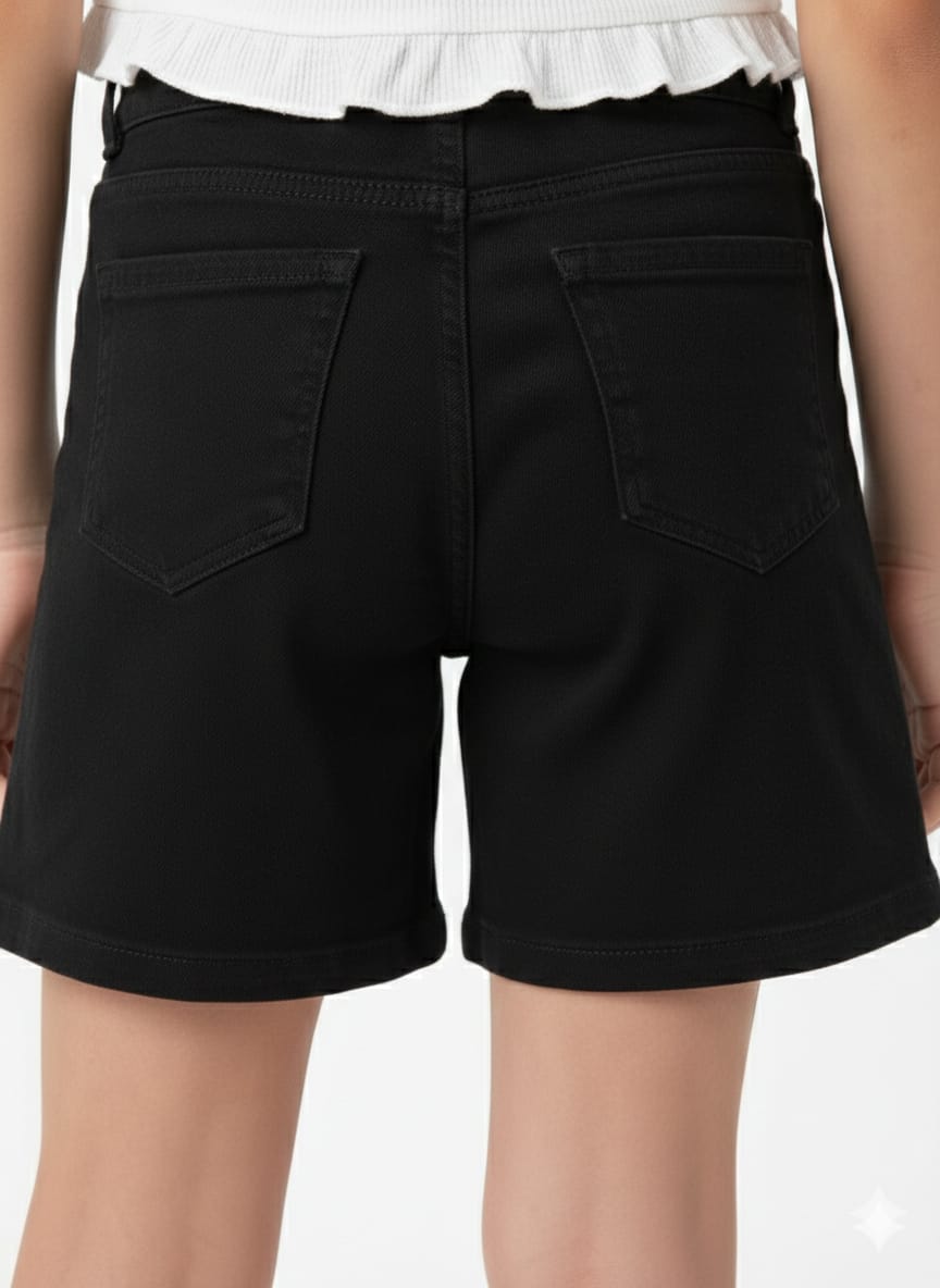 Little Girls Essential Comfort Denim Shorts