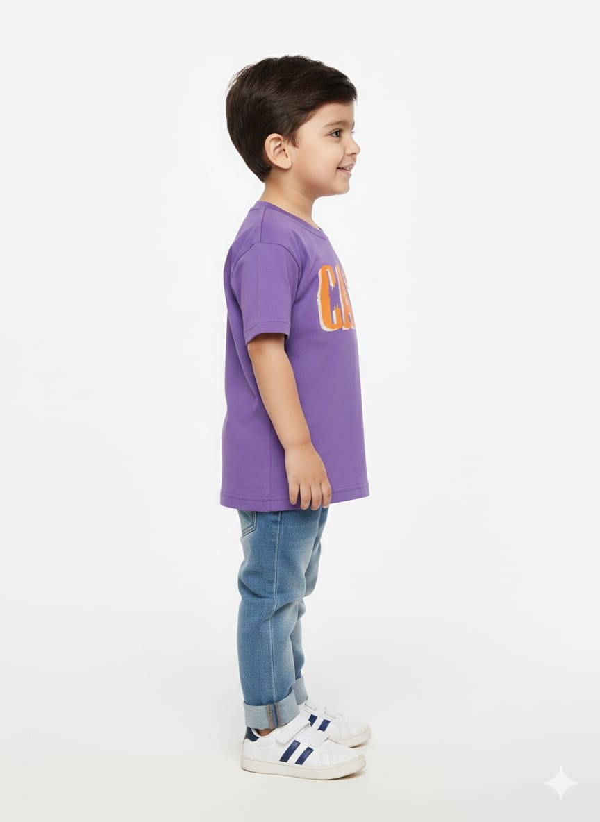 Kids' "Money Well Spent" Graphic Crewneck – Purple