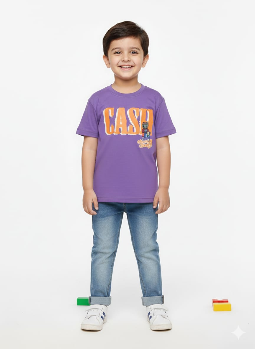 Kids' "Money Well Spent" Graphic Crewneck – Purple