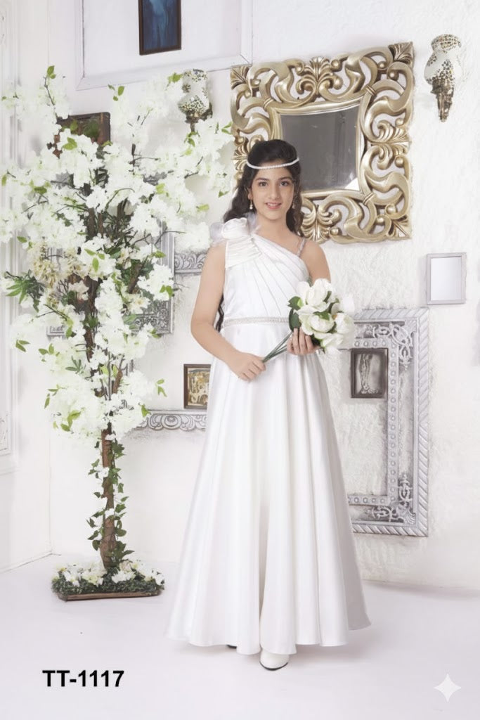 White Off Shoulder Gown