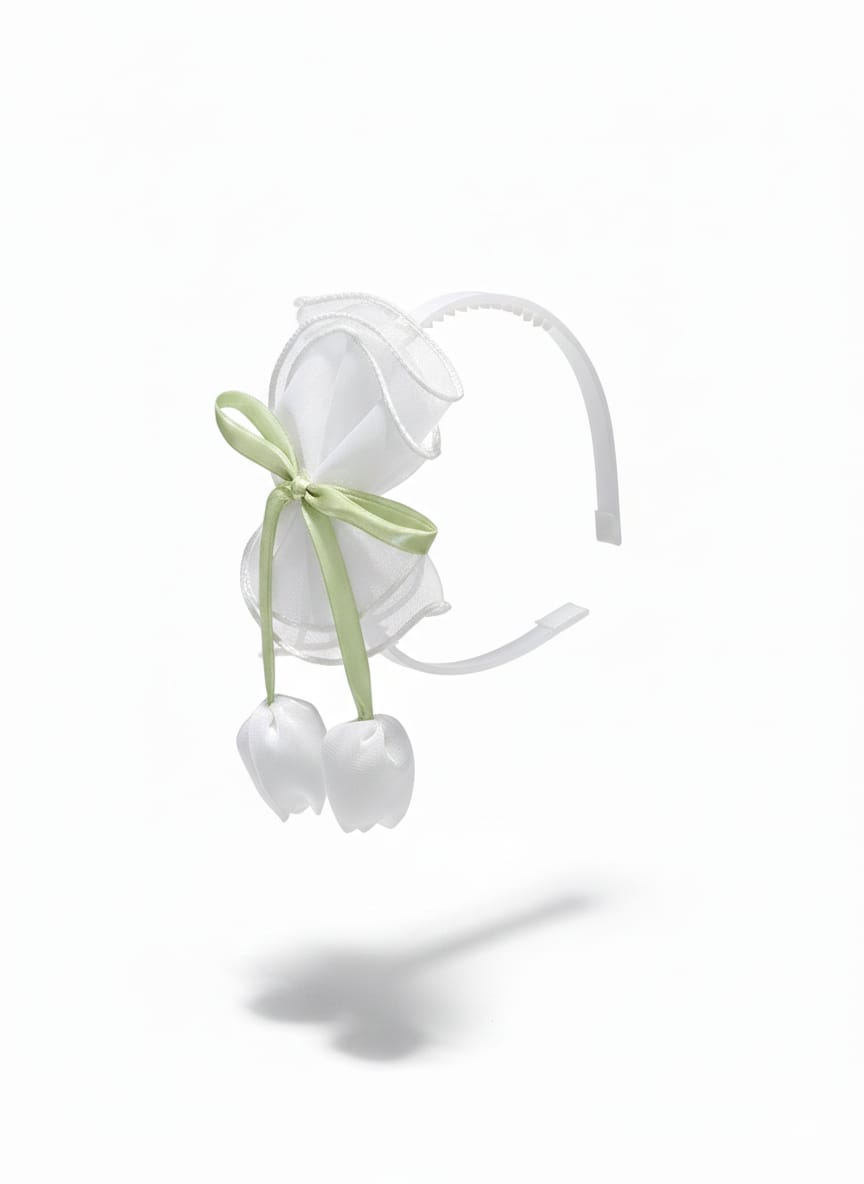 White Tulip Hairband