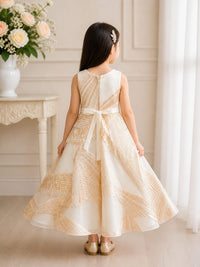 Ivory and Champagne Gold Gown