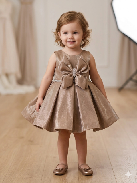 Infant Champagne-Coloured Party Frock