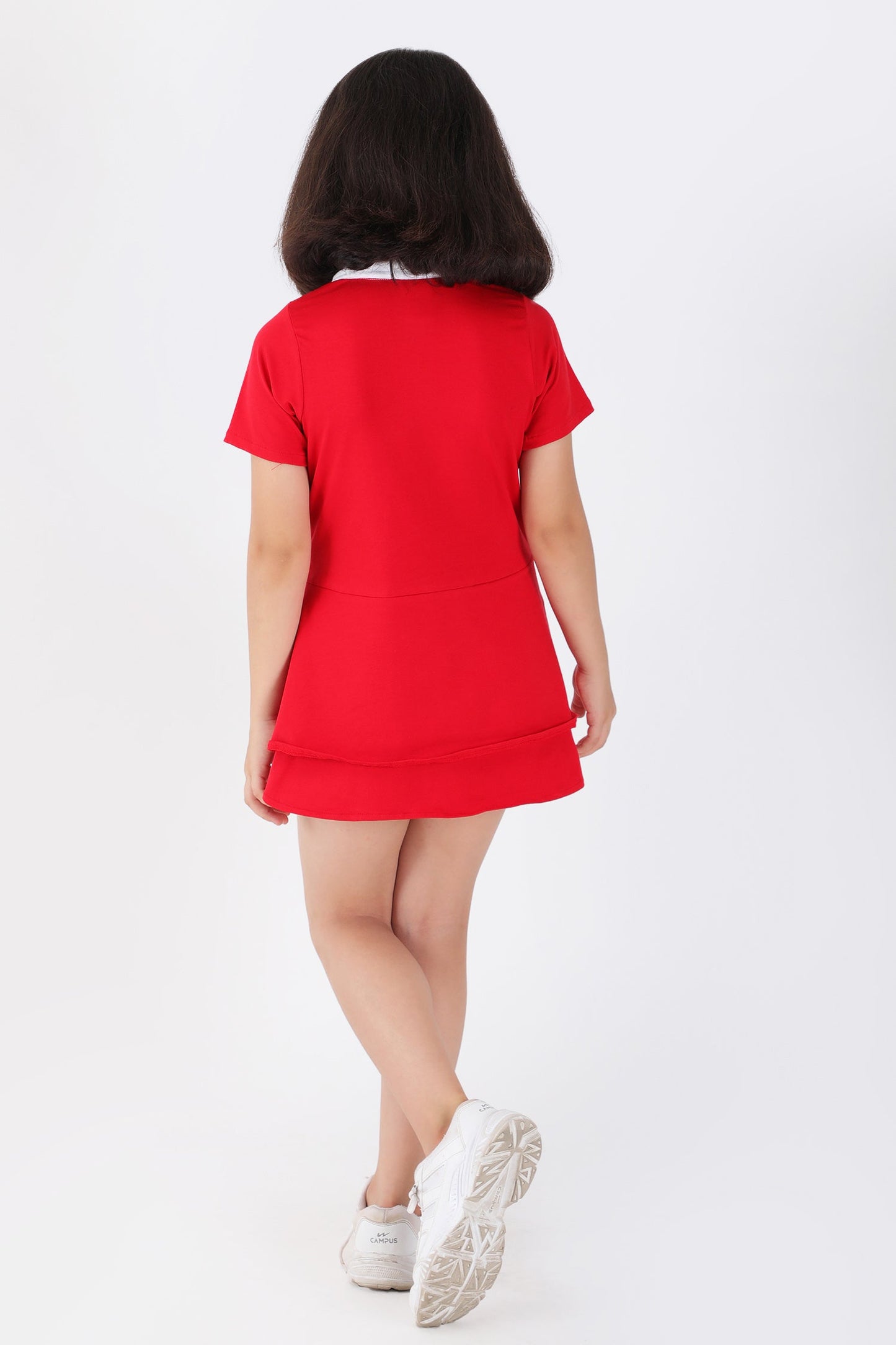 Red Polo Flare Dress